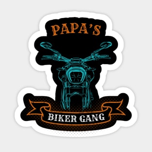 Papa's Biker Gang Father's Day Sticker